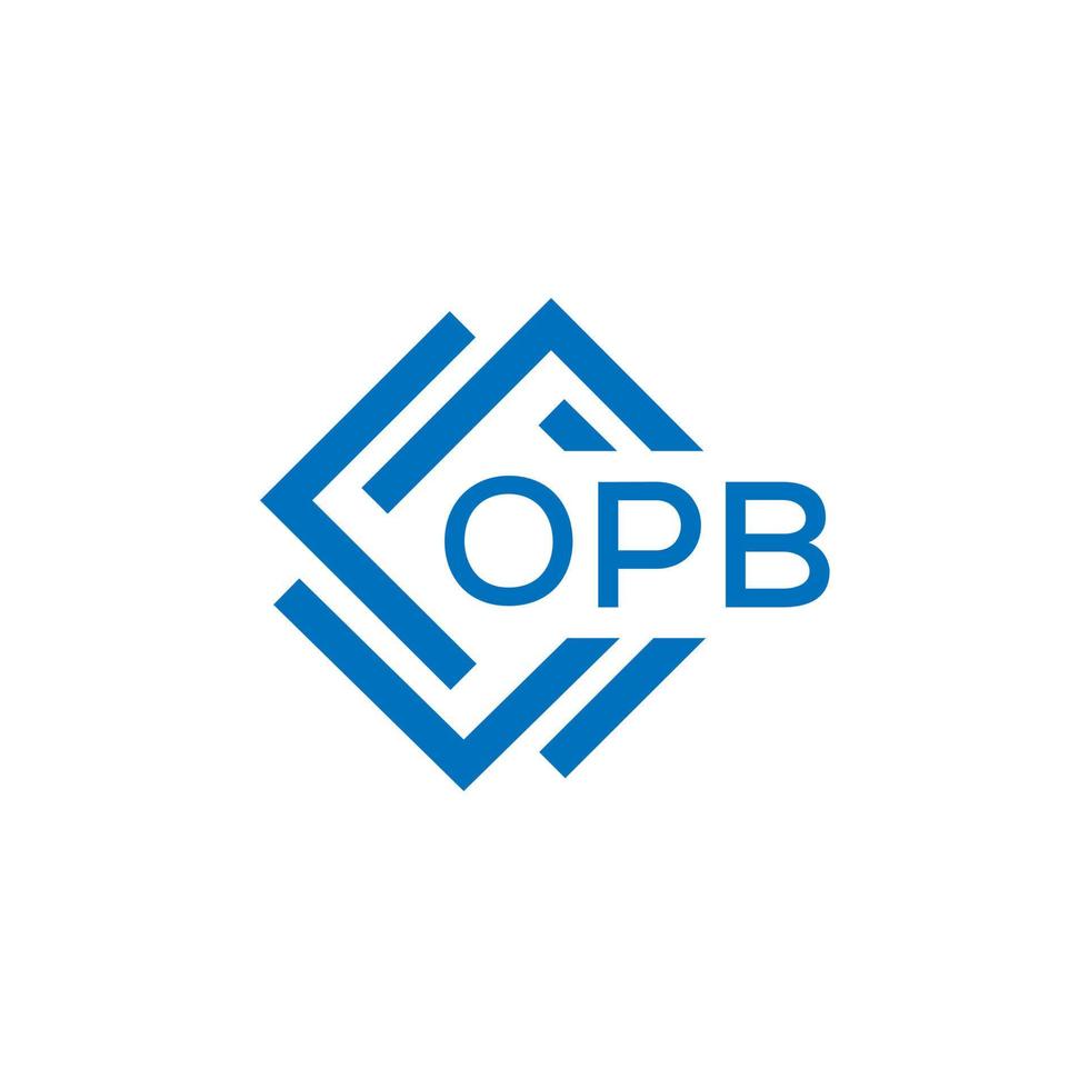 opb carta logotipo Projeto em branco fundo. opb criativo círculo carta logotipo conceito. opb carta Projeto. vetor