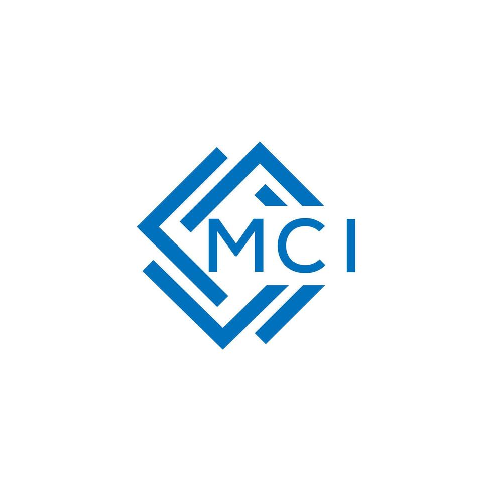 mci carta logotipo Projeto em branco fundo. mci criativo círculo carta logotipo conceito. mci carta Projeto. vetor