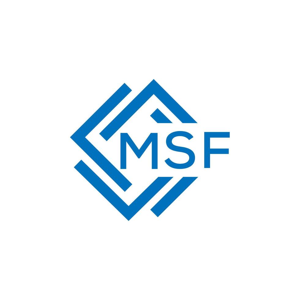msf carta logotipo Projeto em branco fundo. msf criativo círculo carta logotipo conceito. msf carta Projeto. vetor