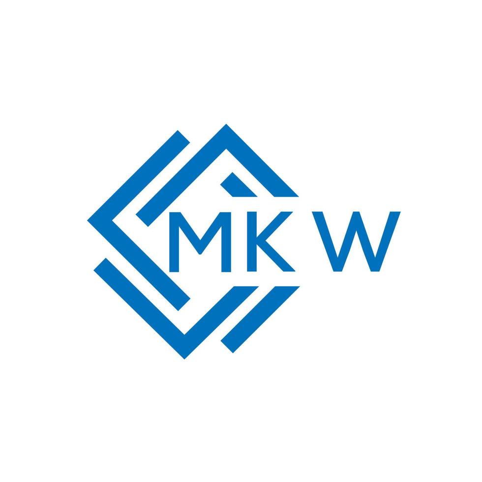 mkw carta logotipo Projeto em branco fundo. mkw criativo círculo carta logotipo conceito. mkw carta Projeto. vetor
