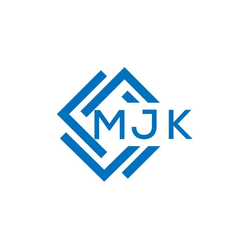 mjk carta logotipo Projeto em branco fundo. mjk criativo círculo carta logotipo conceito. mjk carta Projeto. vetor