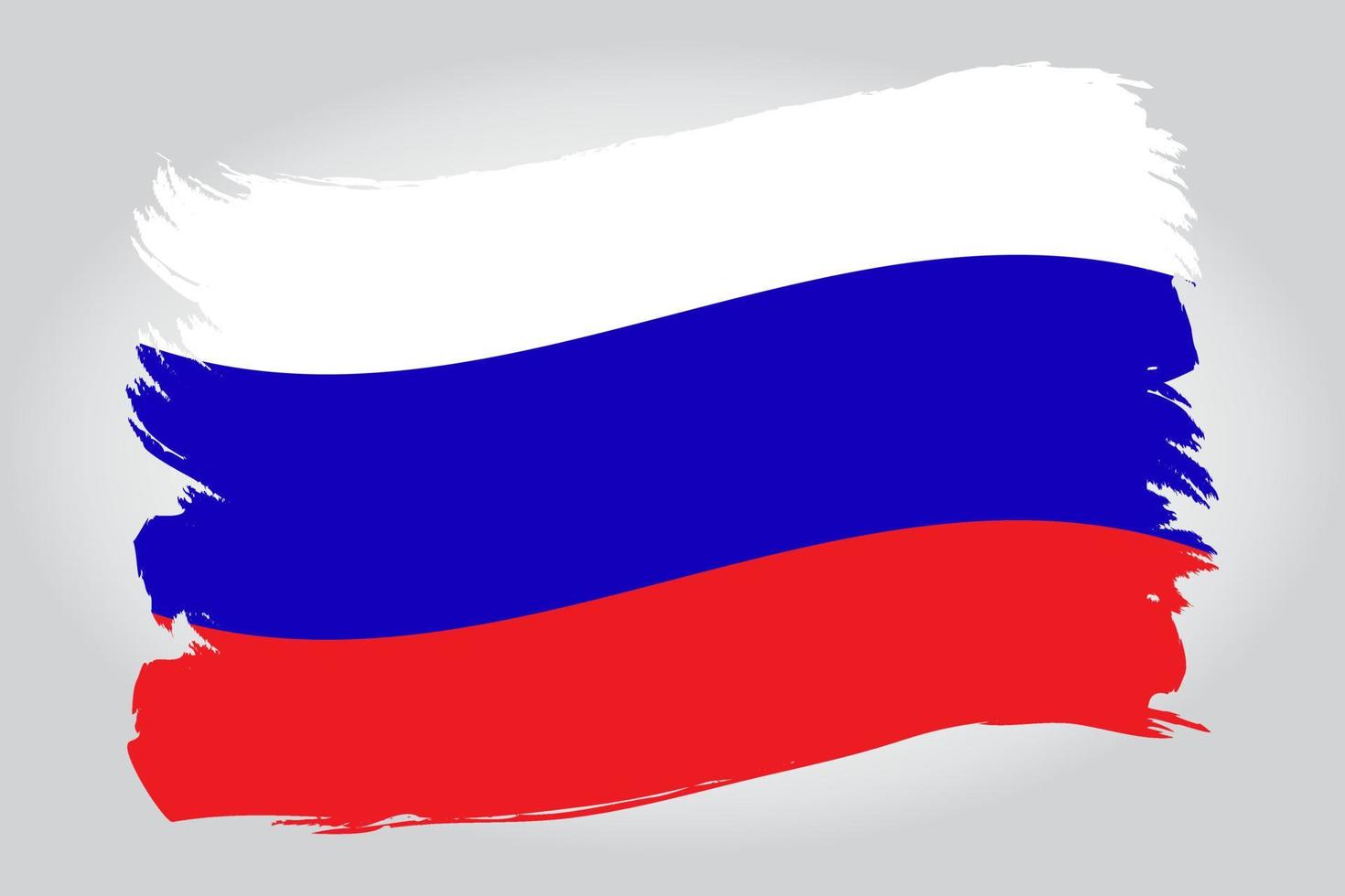 russo bandeira pintura escova golpes isolado em branco fundo. vetor ilustração