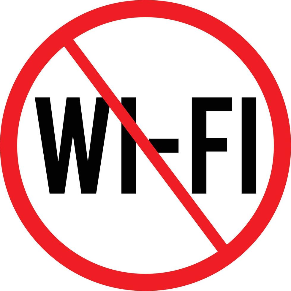 não Wi-fi placa. restrição ícone vetor