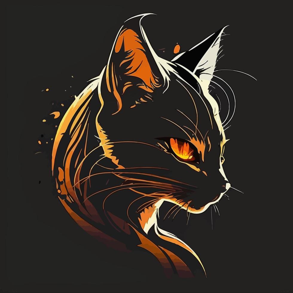 gato cabeça gatinho símbolo - jogos gato logotipo elegante