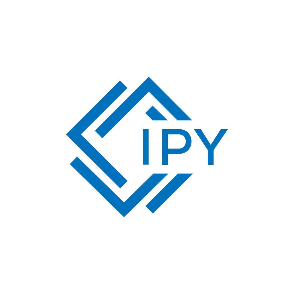 ipy carta logotipo Projeto em branco fundo. ipy criativo círculo carta logotipo conceito. ipy carta Projeto. vetor