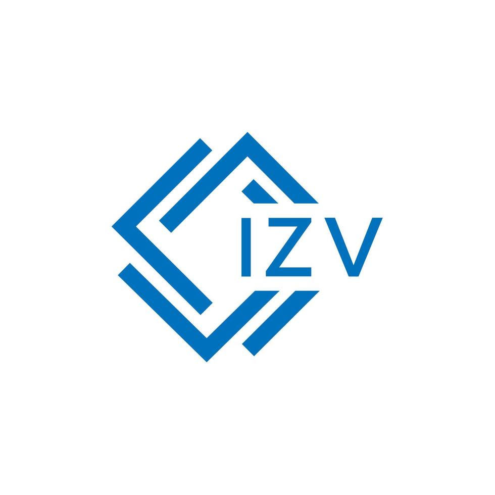 izv carta logotipo Projeto em branco fundo. izv criativo círculo carta logotipo conceito. izv carta Projeto. vetor