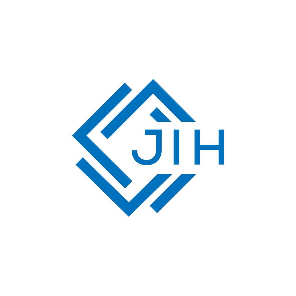 jih carta logotipo Projeto em branco fundo. jih criativo círculo carta logotipo conceito. jih carta Projeto. vetor