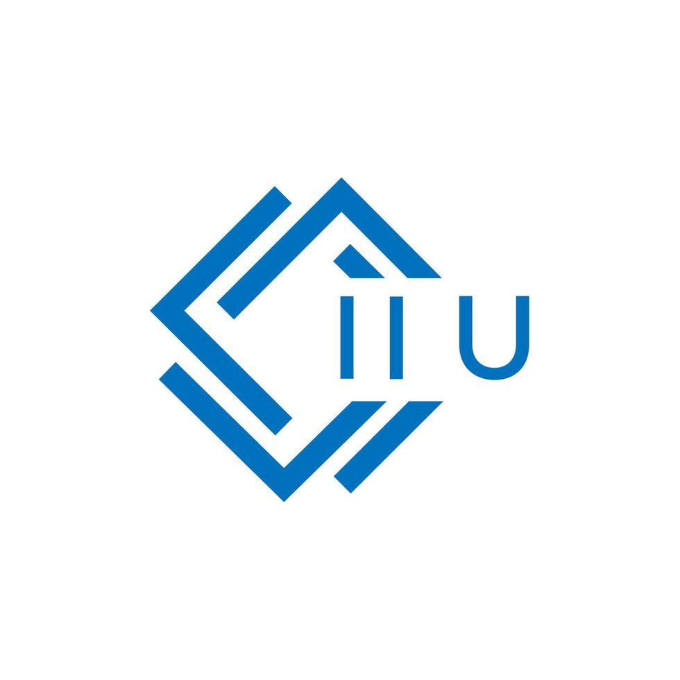 iiu carta logotipo Projeto em branco fundo. iiu criativo círculo carta logotipo conceito. iiu carta Projeto. vetor