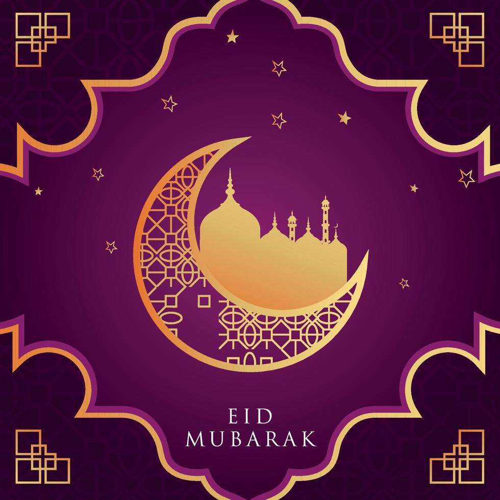 feliz muharram islâmico Novo ano com árabe padronizar lua e lanterna em branco fundo livre vetor