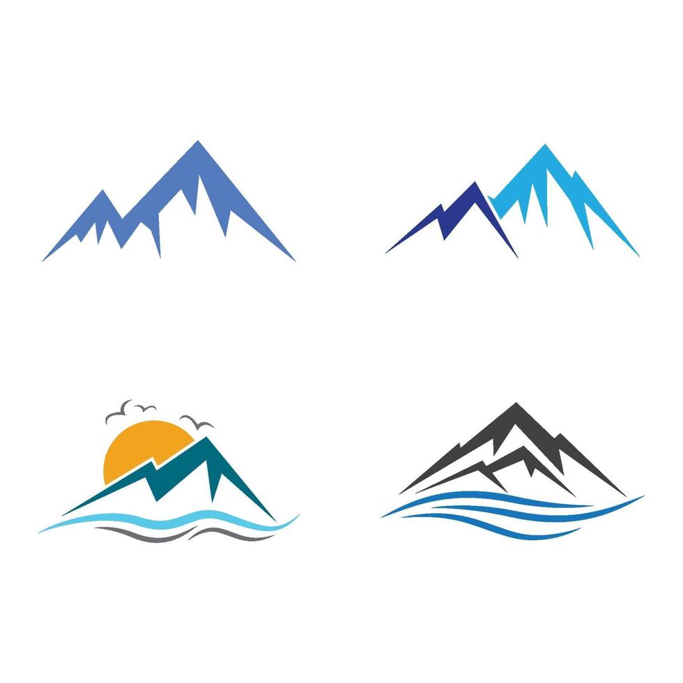 conjunto de imagens do logotipo da montanha vetor