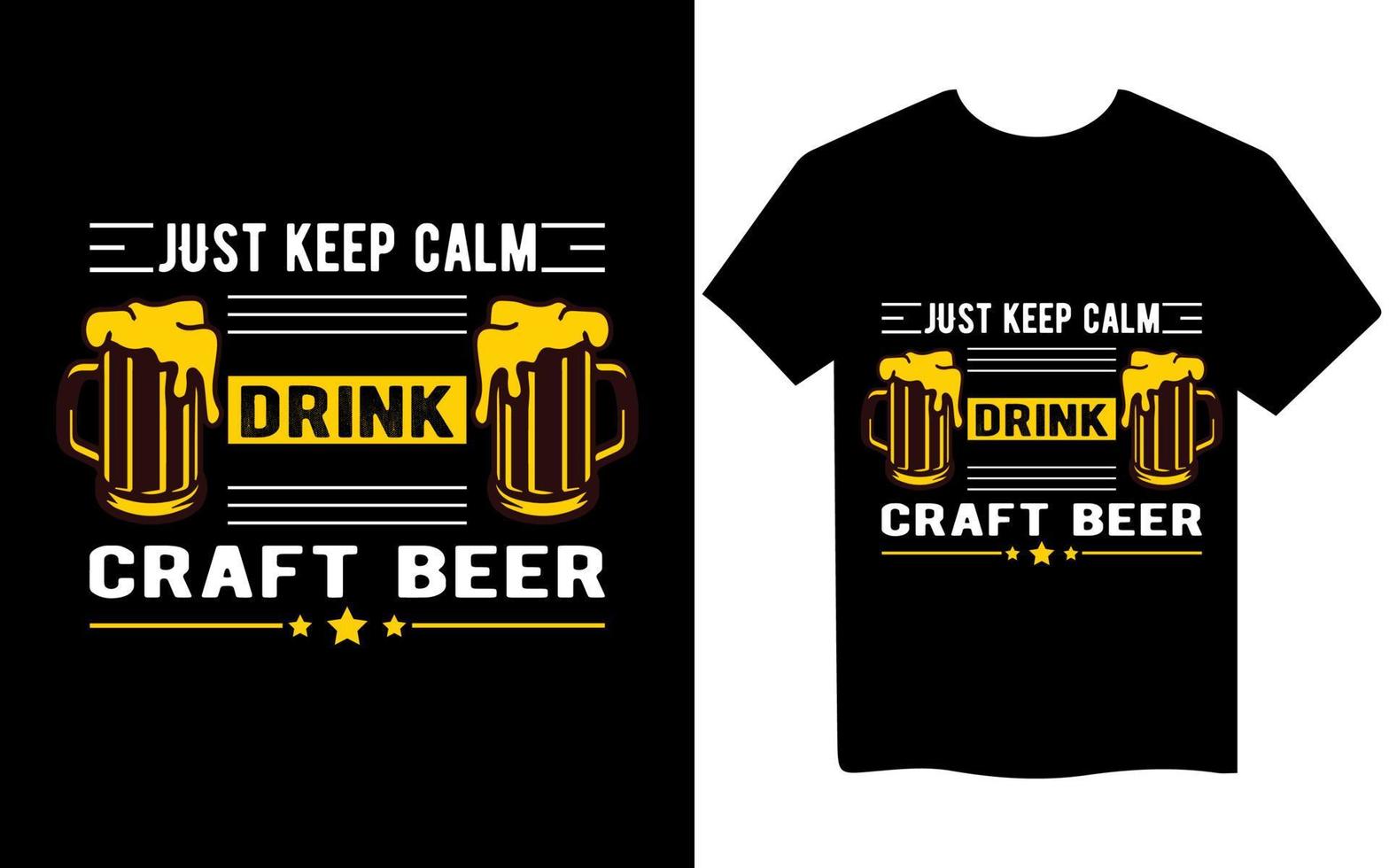 design de camiseta de cerveja vetor
