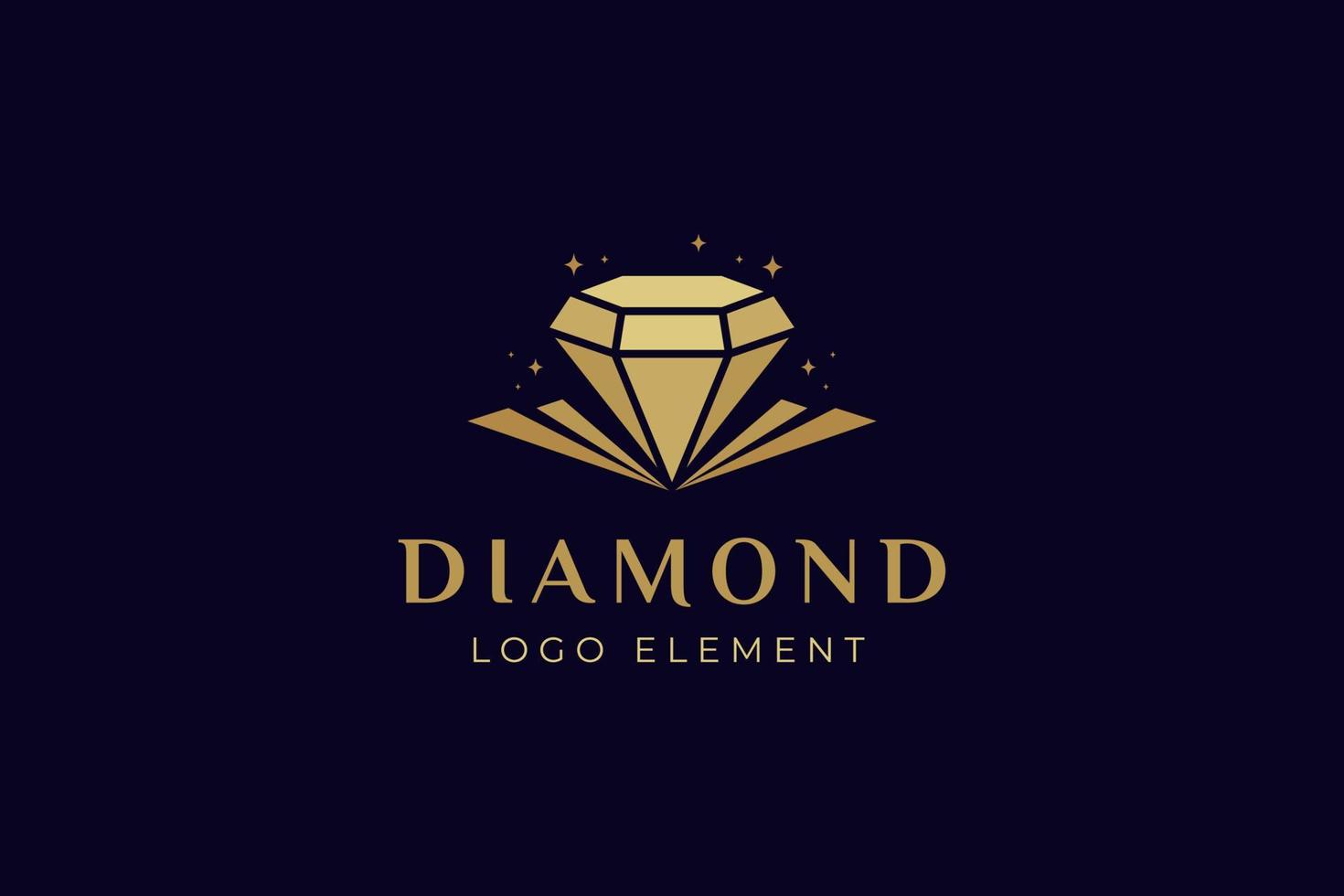 luxo linha diamante com joalheria elegante logotipo ícone Projeto conceito para joalheria fazer compras o negócio identidade logotipo vetor