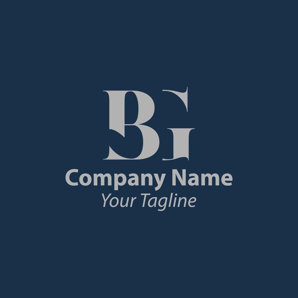 b, g, bg carta logotipo o negócio profissional logotipo modelo vetor