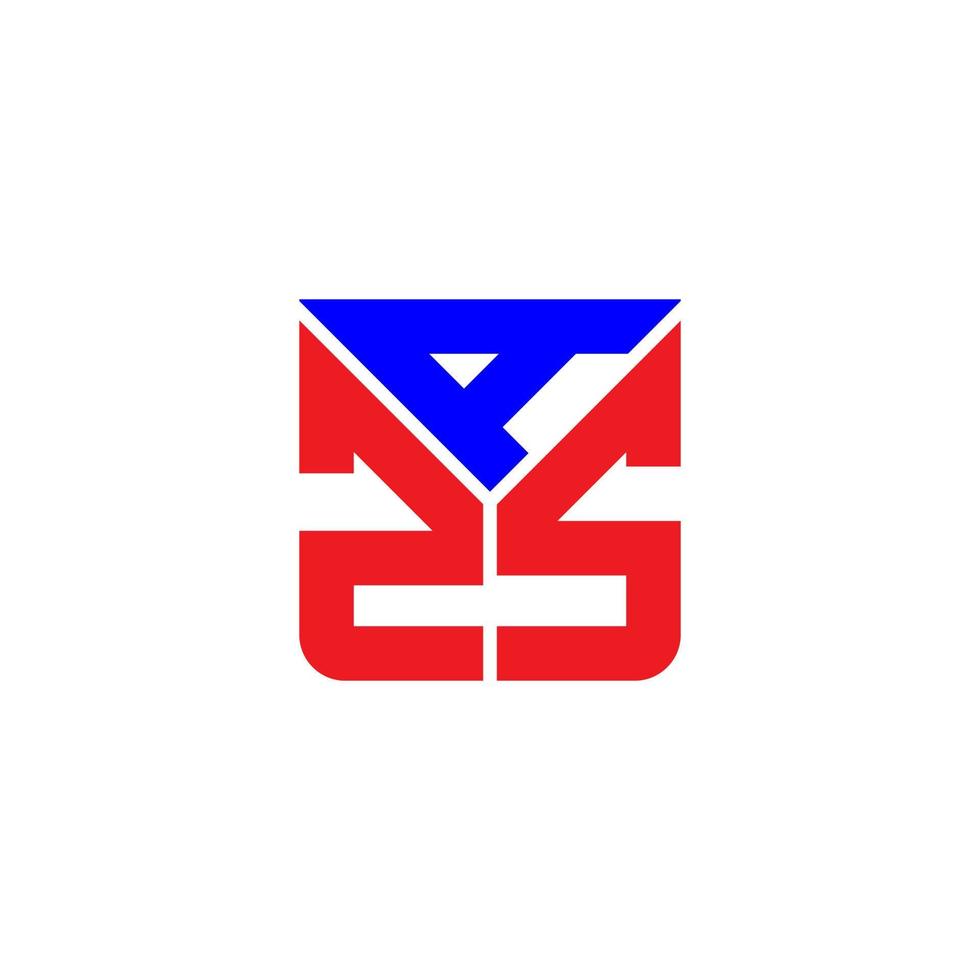 design criativo do logotipo da carta azs com gráfico vetorial, logotipo simples e moderno do azs. vetor