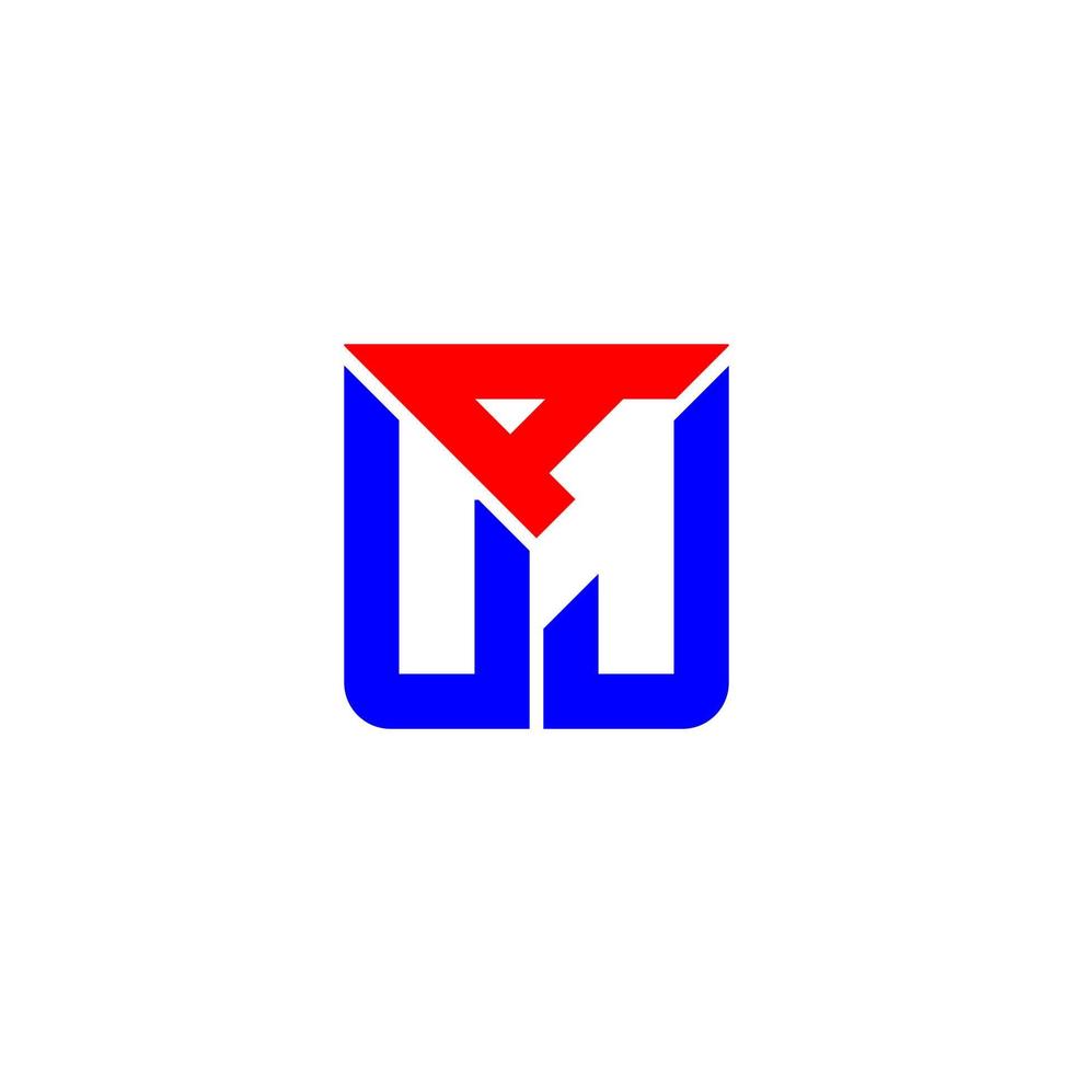 design criativo do logotipo da carta auj com gráfico vetorial, logotipo simples e moderno auj. vetor