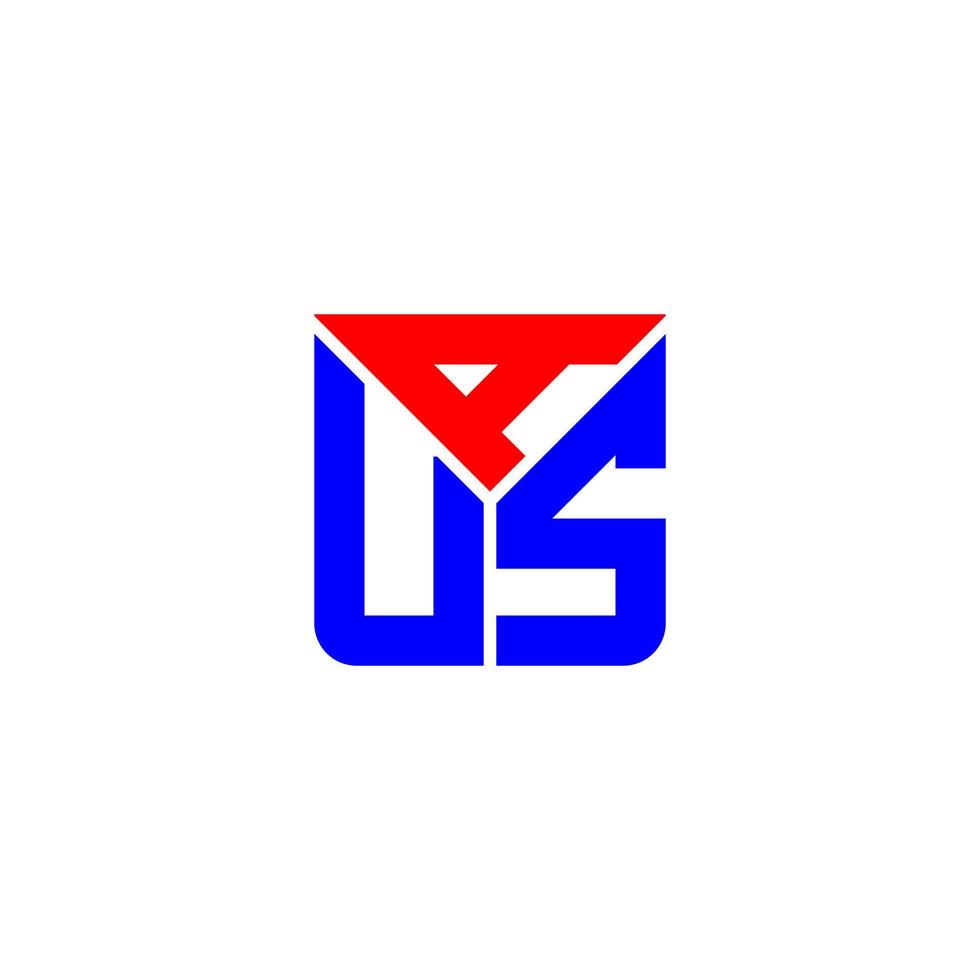 design criativo do logotipo da carta aus com gráfico vetorial, logotipo simples e moderno da aus. vetor
