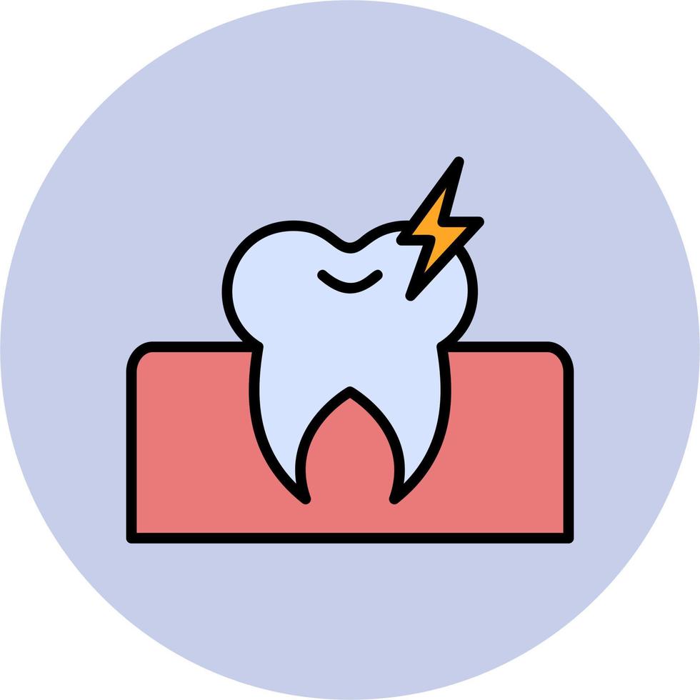 ícone de vetor de dor de dente