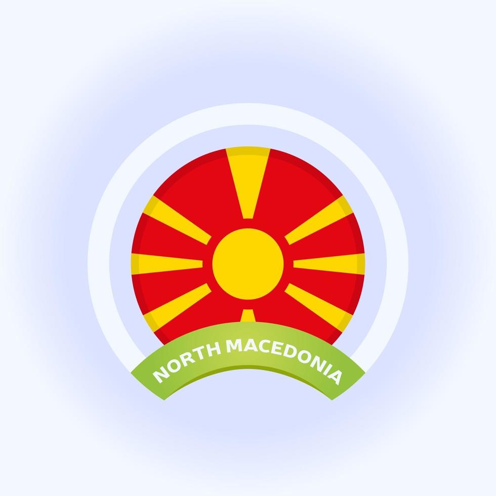 bandeira do norte da macedônia vetor