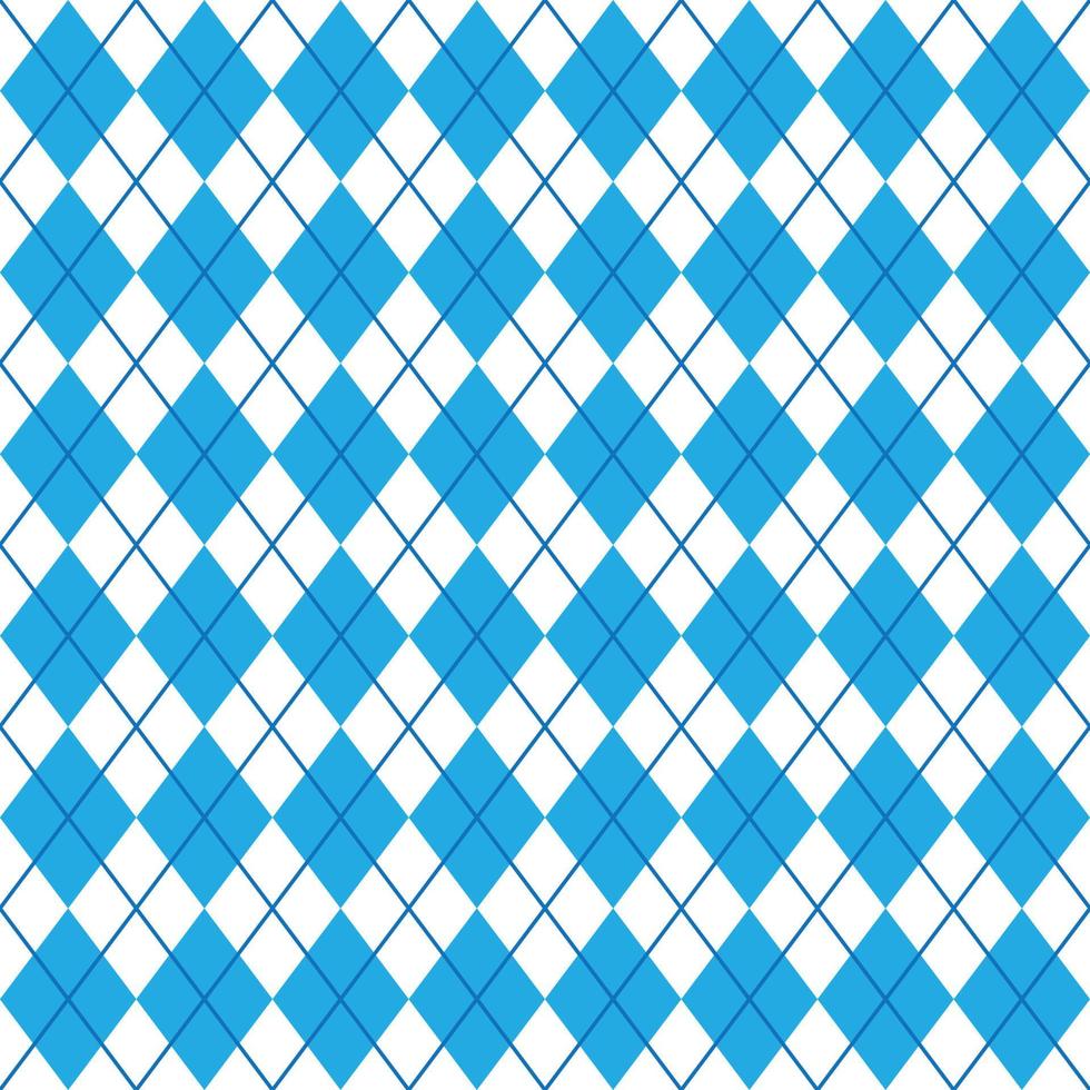 azul e branco desatado argyle padronizar vetor