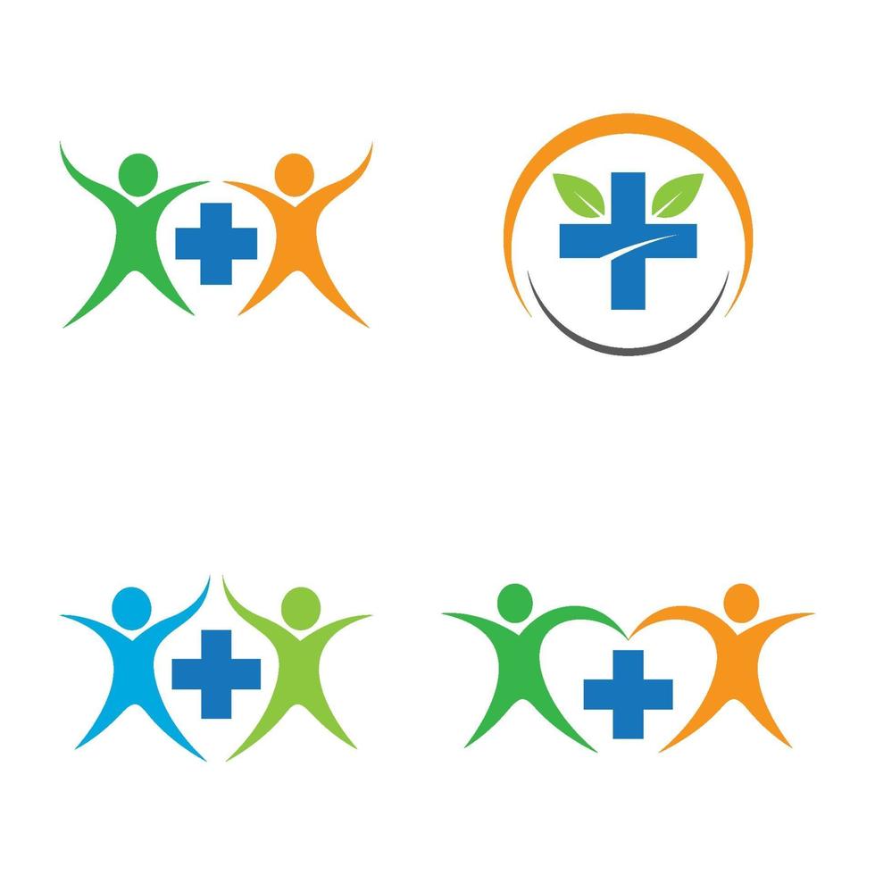 imagens de logotipo de cuidados médicos vetor