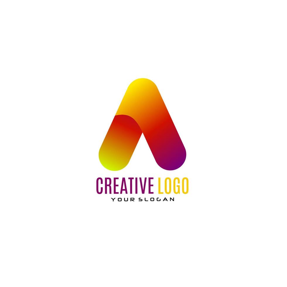 carta criativa um design de logotipo. vetor