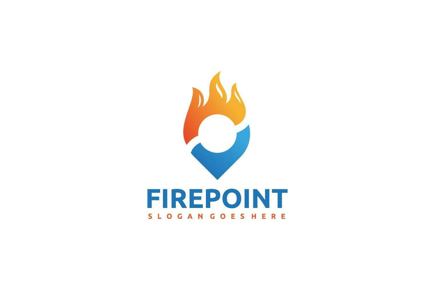 Logotipo do ponto de fogo vetor