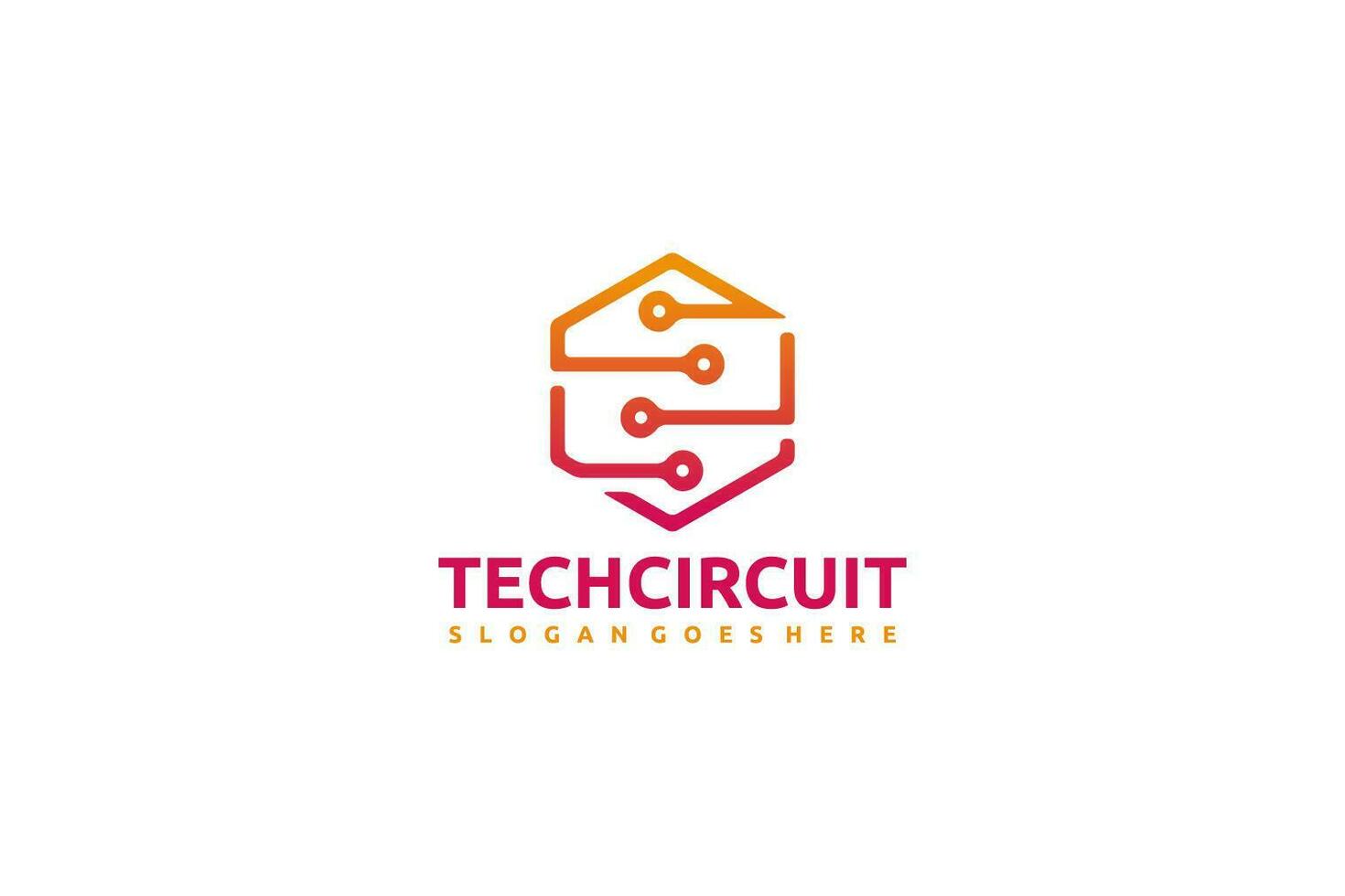 Logotipo do circuito de tecnologia vetor