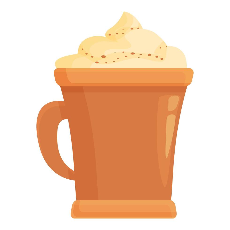 abóbora especiaria café com leite ícone desenho animado vetor. outono caffee vetor