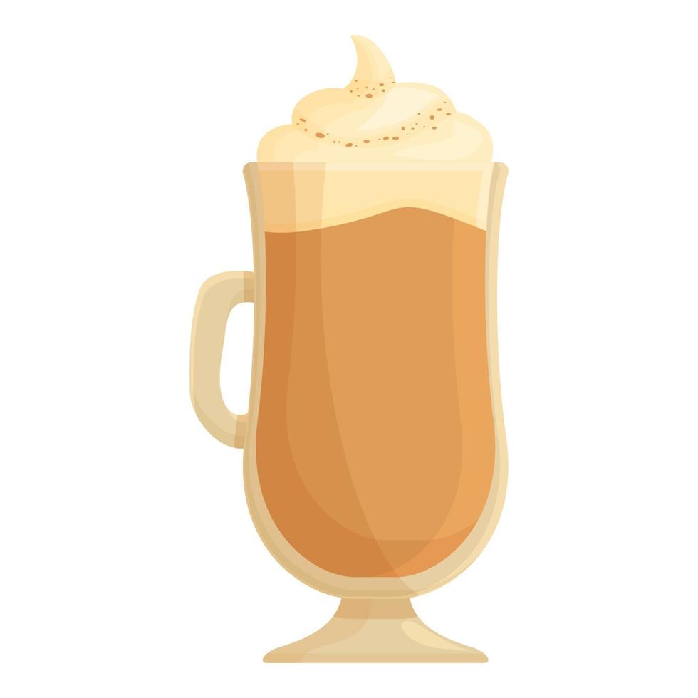 abóbora café com leite ícone desenho animado vetor. especiaria café vetor