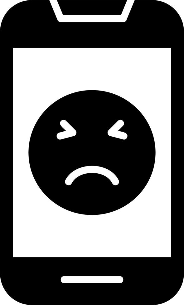 ícone de vetor de rosto triste