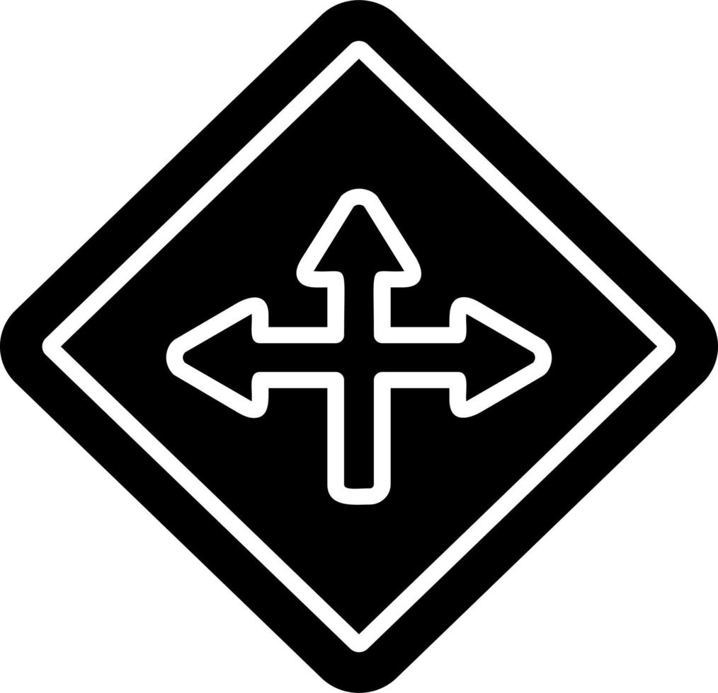 ícone de vetor de interseção