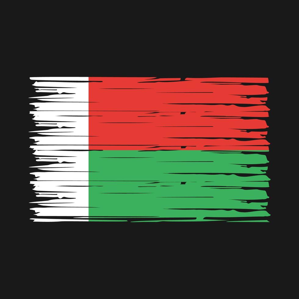 vetor de escova de bandeira de madagascar