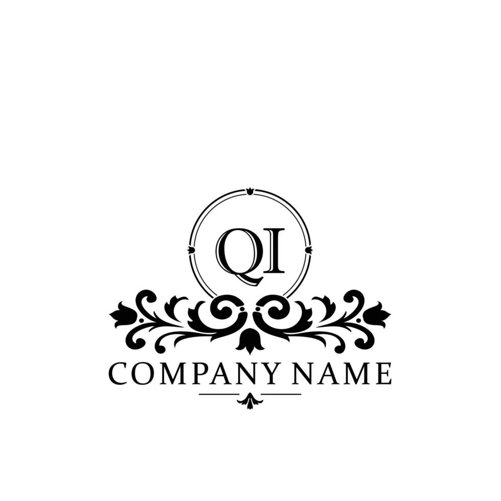 carta qi floral logotipo Projeto. logotipo para mulheres beleza salão massagem Cosmético ou spa marca vetor