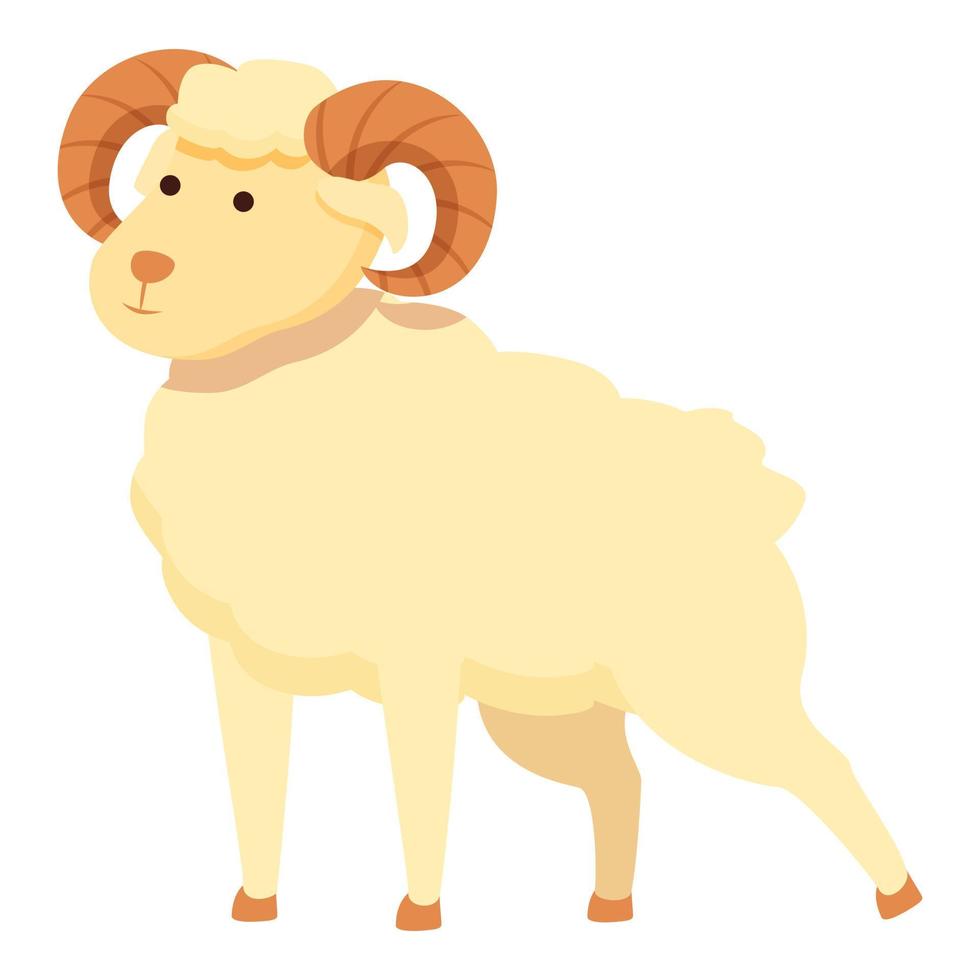 fofa RAM ícone desenho animado vetor. ovelha cabeça vetor
