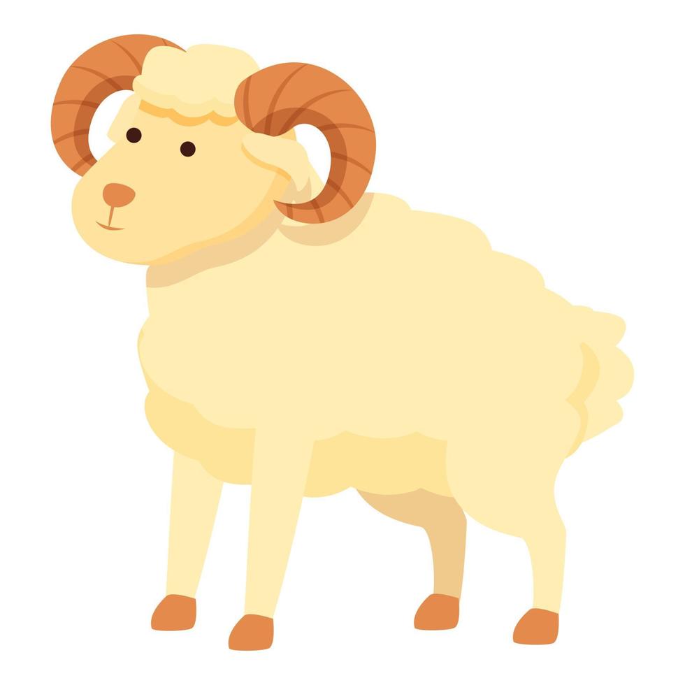 RAM animal ícone desenho animado vetor. bode ovelha vetor