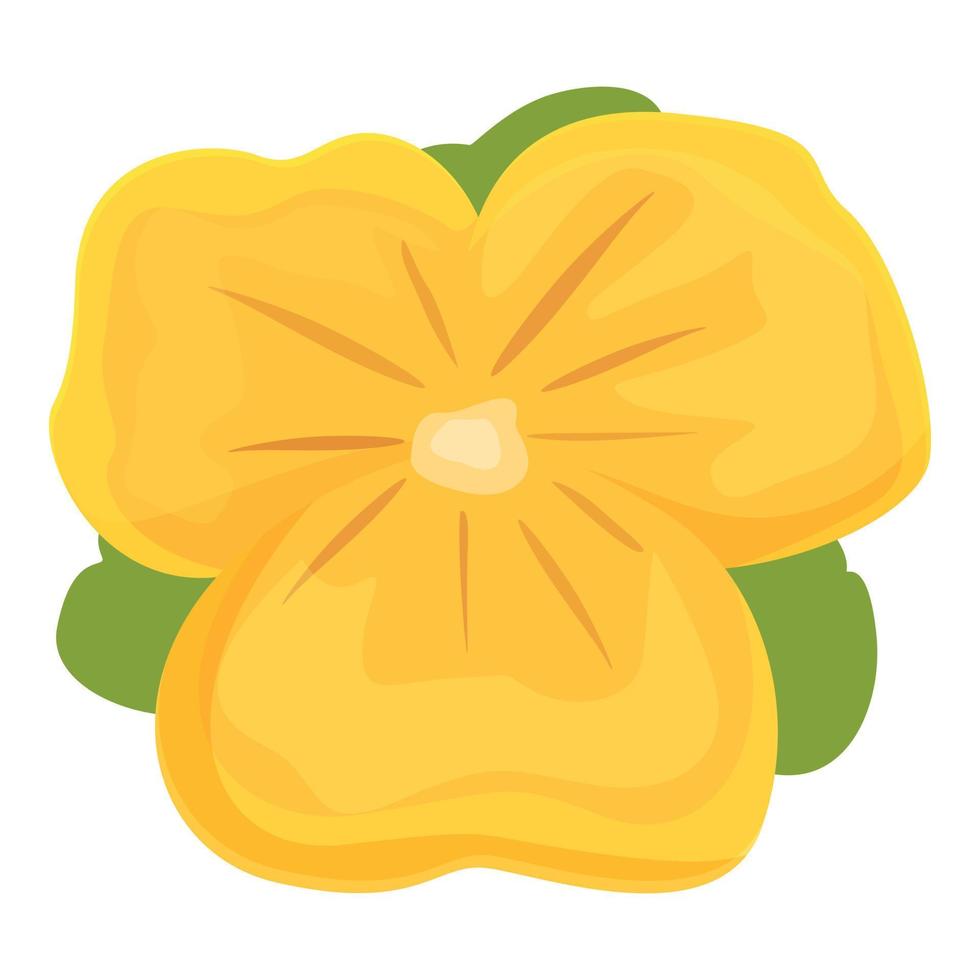 amarelo floreta ícone desenho animado vetor. amor-perfeito flor vetor