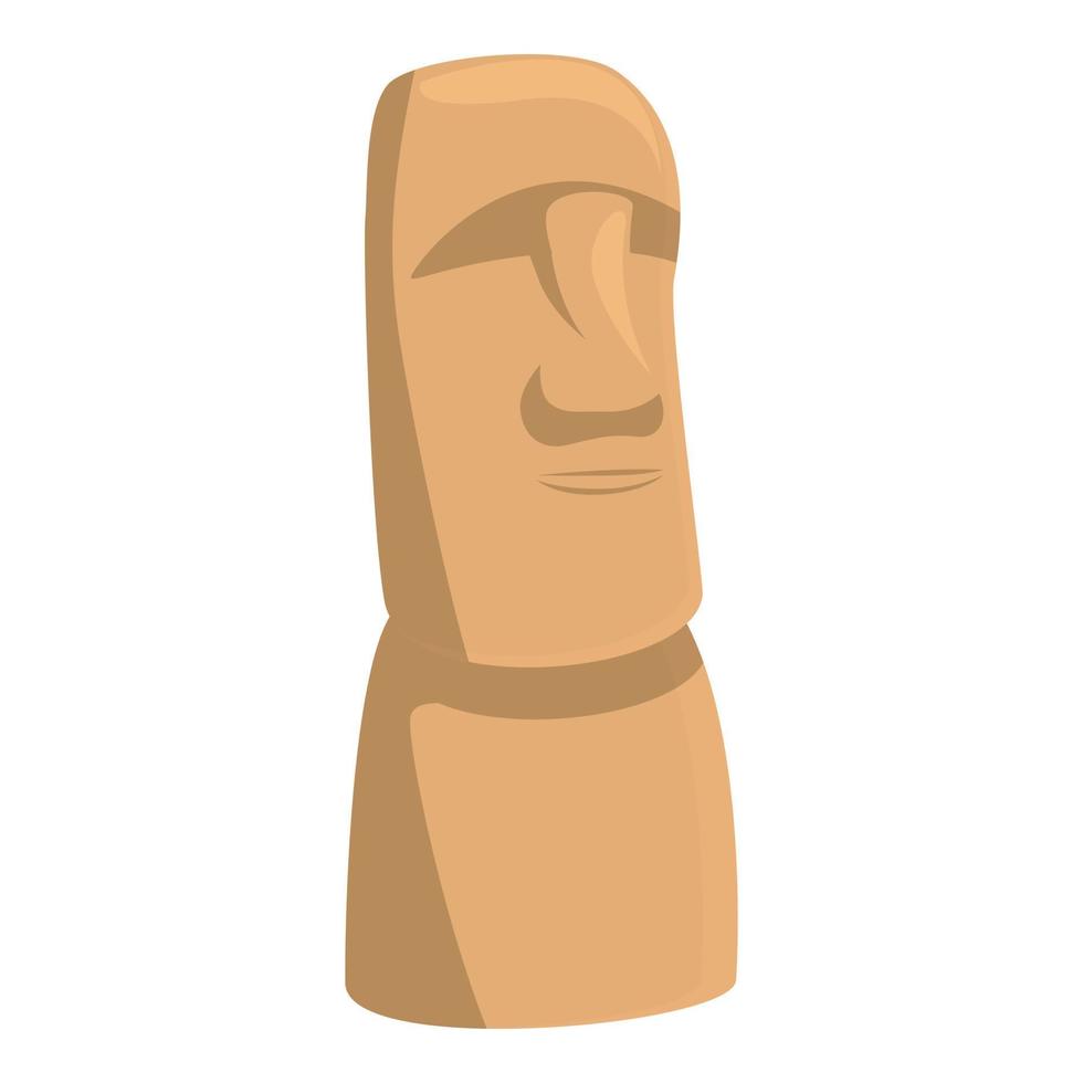 Chile cabeça estátua ícone desenho animado vetor. viagem cultura vetor