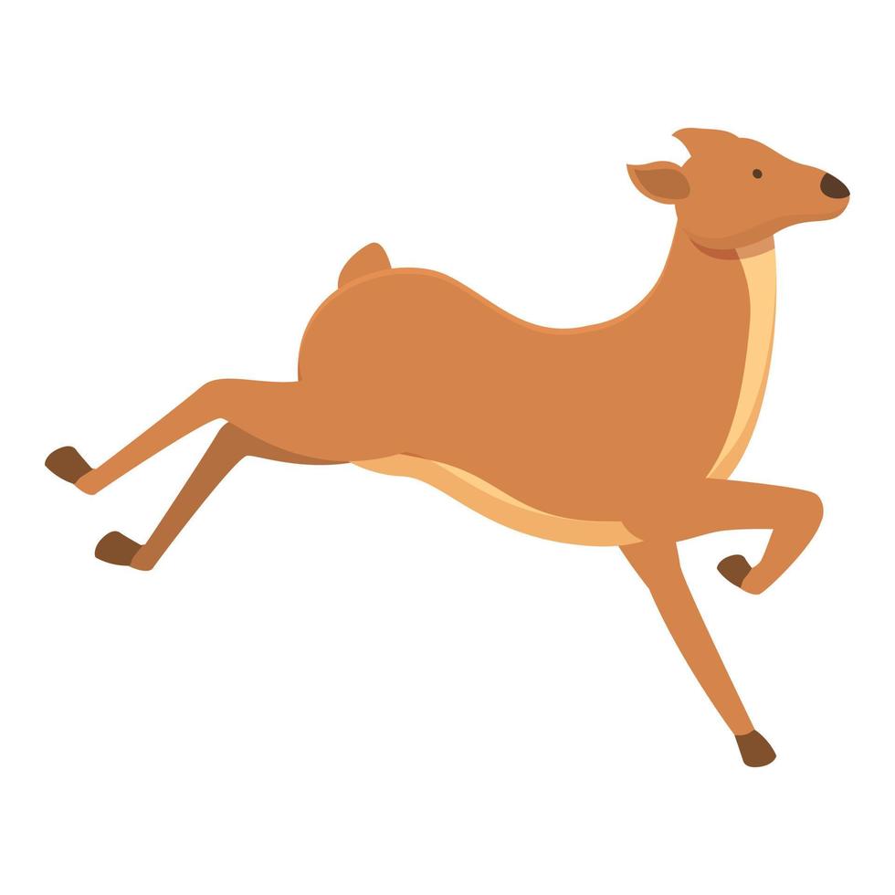 saltar veado ícone desenho animado vetor. floresta animal vetor