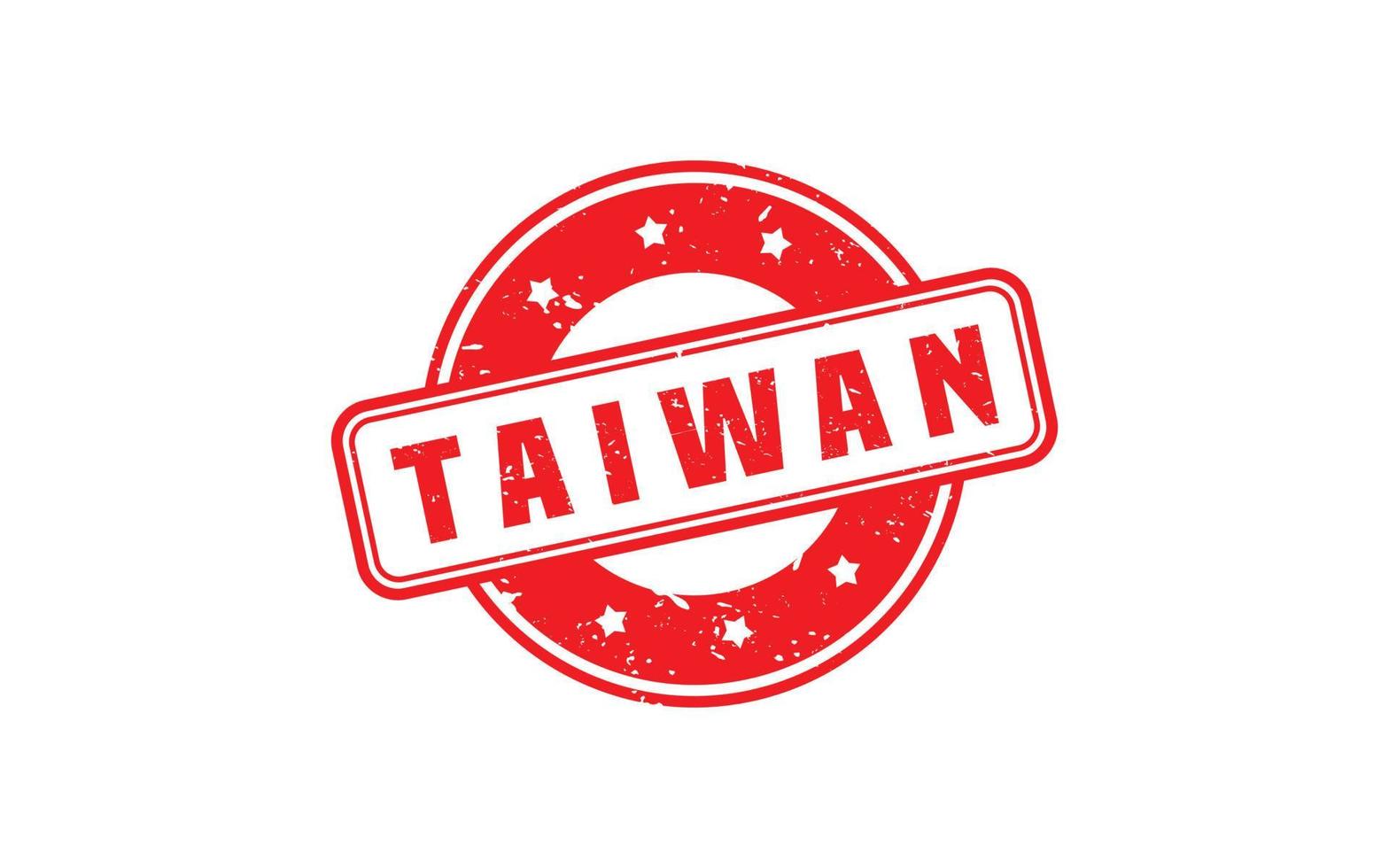 Taiwan carimbo borracha com grunge estilo em branco fundo vetor