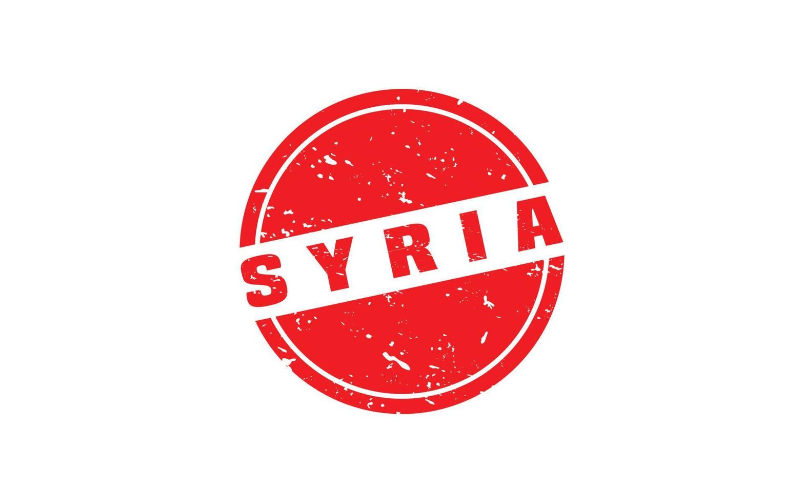 Síria carimbo borracha com grunge estilo em branco fundo vetor