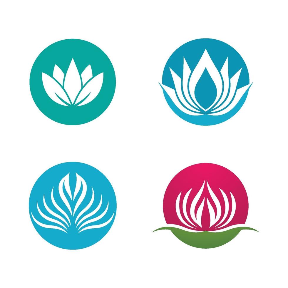 imagens de logotipo de lótus de beleza vetor