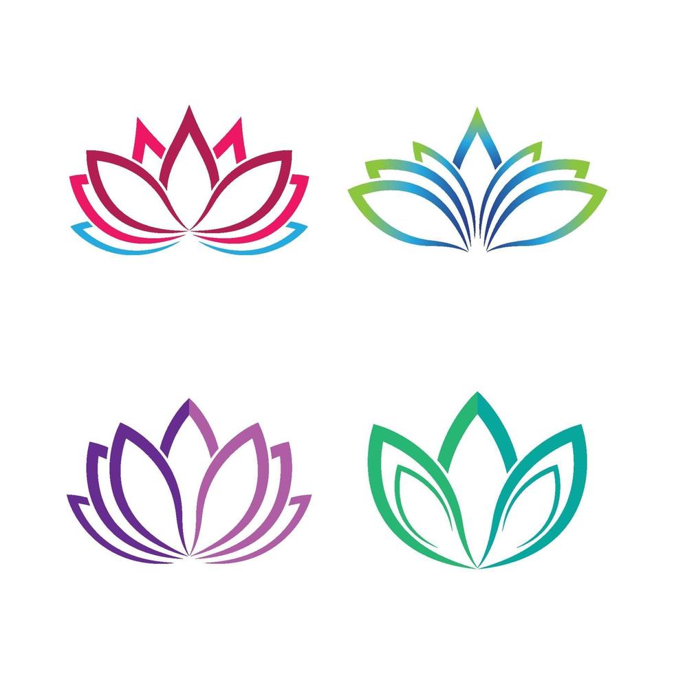 imagens de logotipo de lótus de beleza vetor