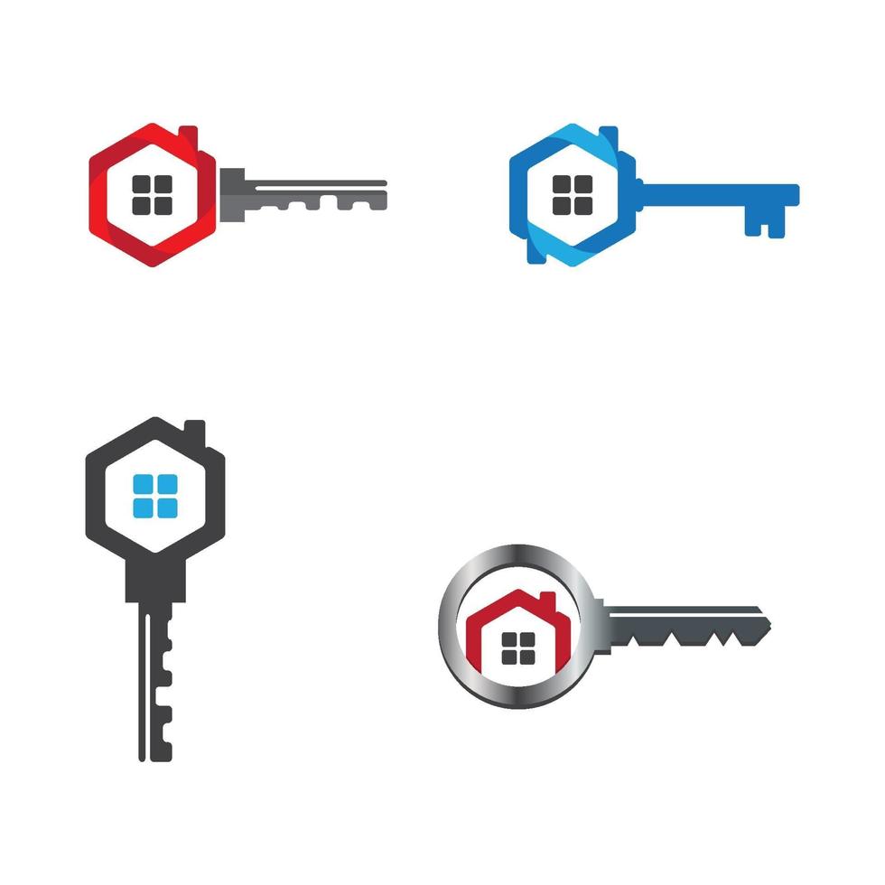 design do logotipo da chave da casa vetor