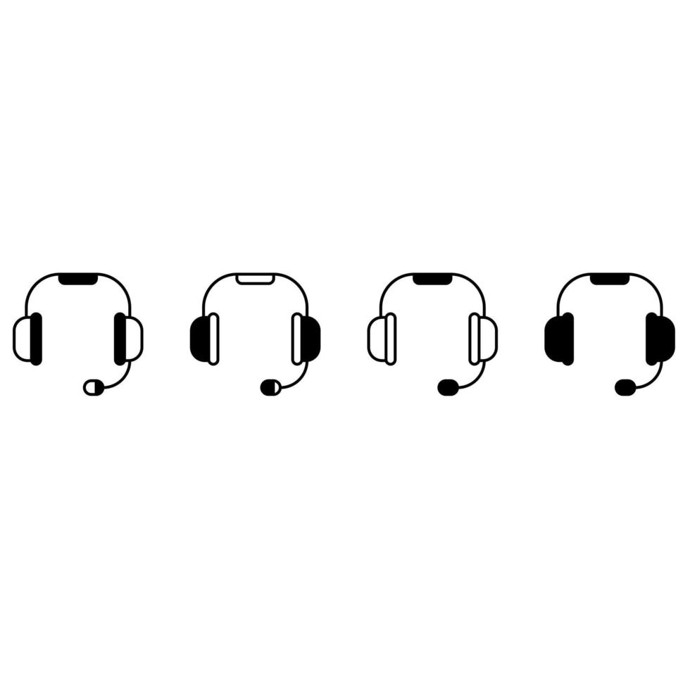 microfone vetor ícone definir. audio ilustração placa coleção. transmissão símbolo em branco fundo.