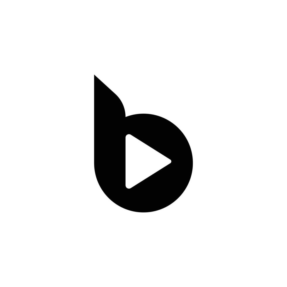 impressão b inicial logotipo vetor