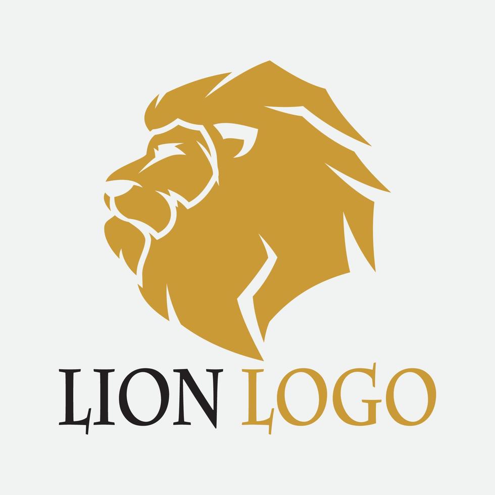 ícone de vetor de modelo de logotipo de leão