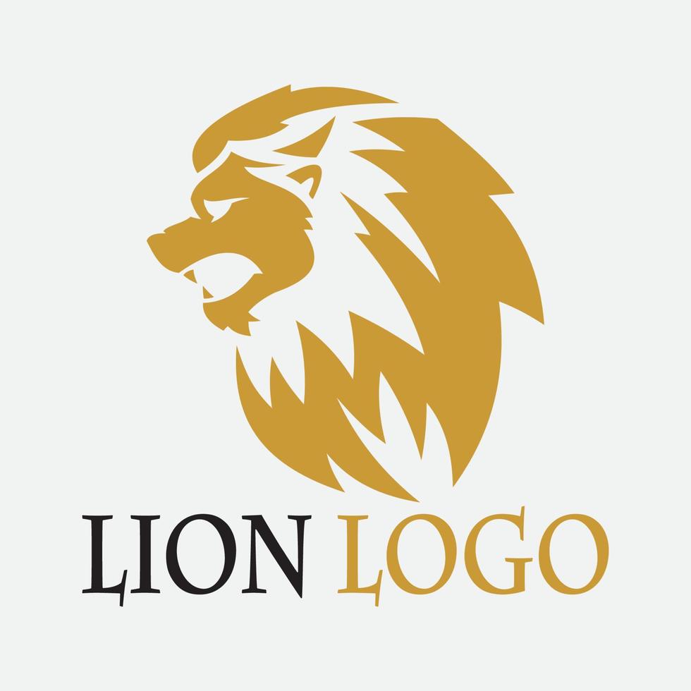 ícone de vetor de modelo de logotipo de leão