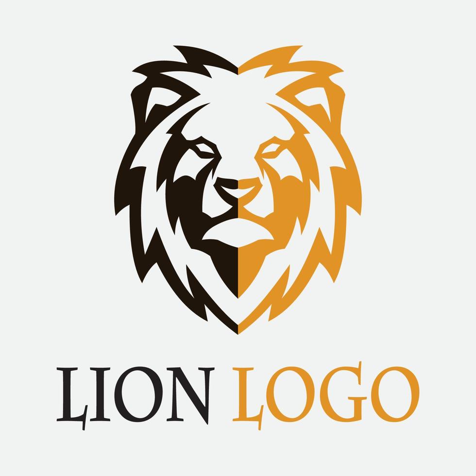 ícone de vetor de modelo de logotipo de leão