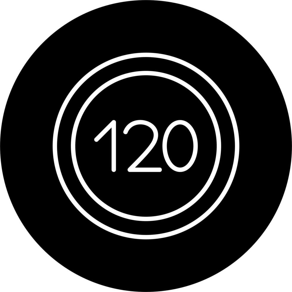 120 Rapidez limite vetor ícone