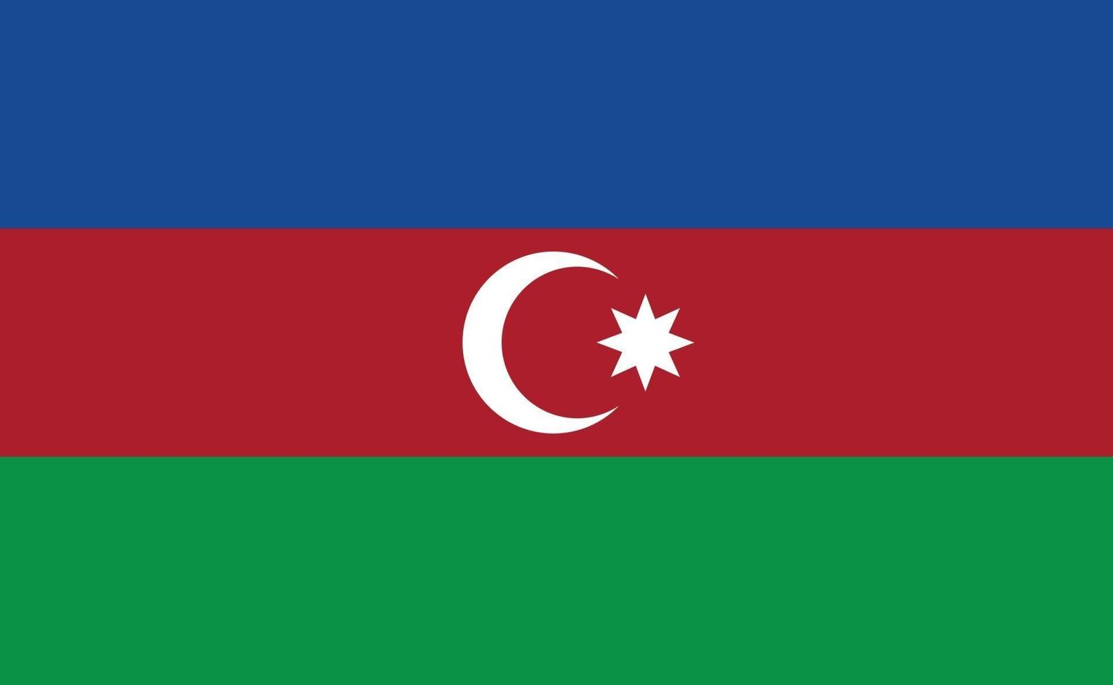 bandeira nacional do azerbaijão em proporções exatas - ilustração vetorial vetor
